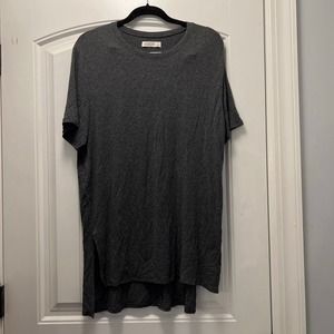 Abercrombie & Fitch Women’s Hi-Low Hem Soft Short Sleeve Tunic‎ Top Size L Gray